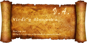 Virág Alexandra névjegykártya